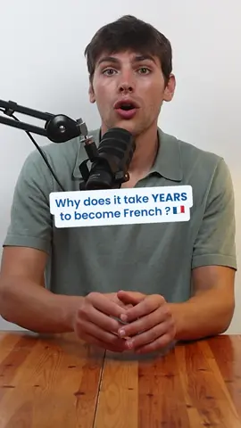 A post by @frenchteachercarlito on TikTok caption: 🇫🇷 Want to become French? 📄 Be ready for YEARS of paperwork... 📚 Il faut 5 ans, un job, des impôts… et pas une seule erreur ! 🎁 Curious about France? Link in bio for free stories! #FrenchCultureTips #BecomeFrench #FrenchImmersion #LearnFrenchSimply #FrenchPaperwork