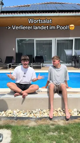 A post by @itsofficialmarco on TikTok caption: Wer landet wohl im Pool?😂🙏🏼