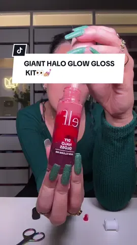 A post by @chantelleef on TikTok caption: Replying to @Brooke 🌺 Can’t believe I didn’t do this trend sooner🤣👀 @e.l.f. Cosmetics UK this lip gloss.. 10/10 👏🏼🤍 #makeuptok #elf 