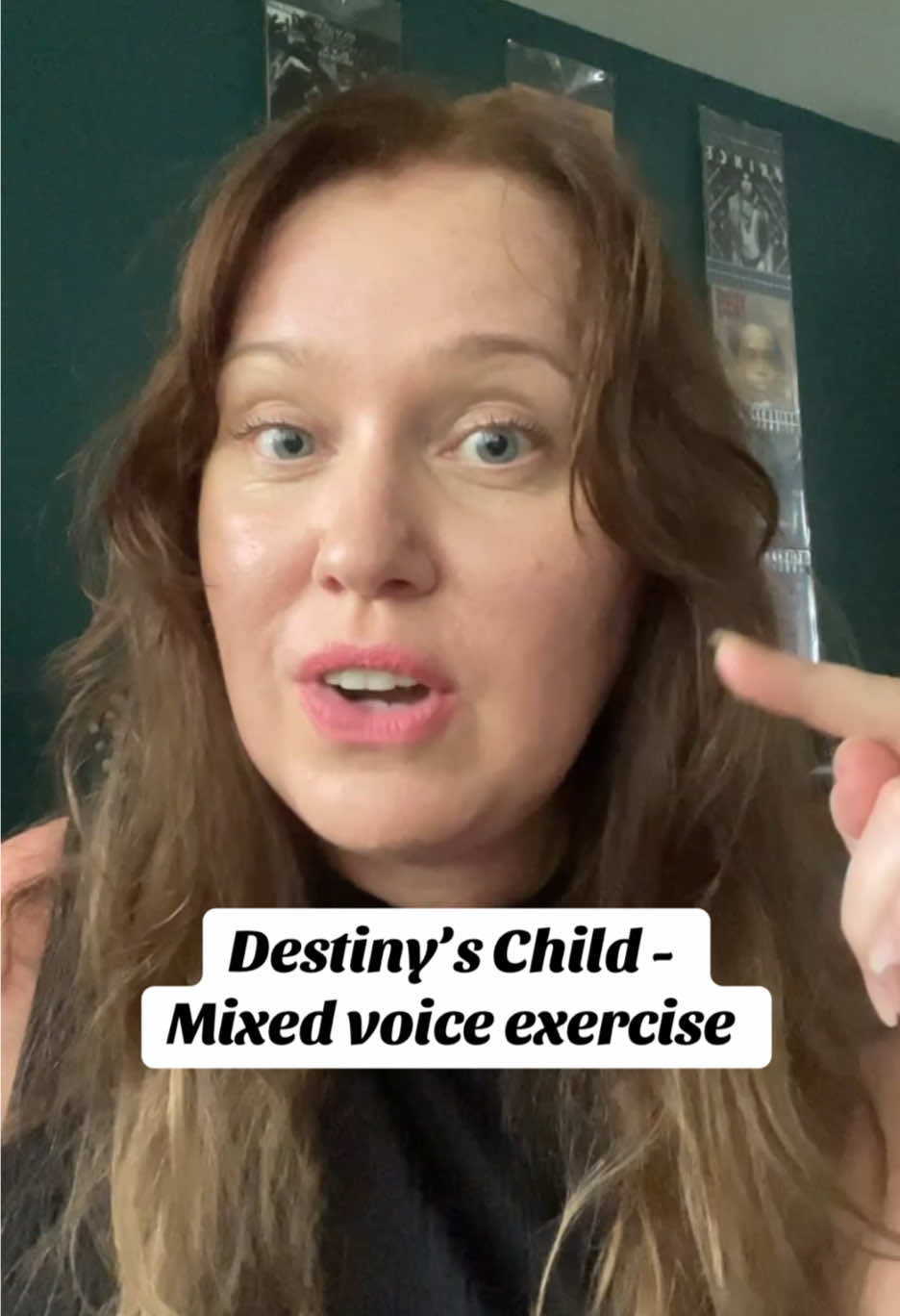 A post by @popzangles on TikTok caption: Y’all wanted a mixed voice exercise! Hope this Destiny’s Child - Say my name exercise helps! Shall I do the riff after this next? ❤️  #vocalcoach #mixedvoice #vocalexercise #fyp #foru #singing #singer 