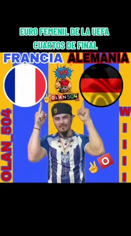 A post by @olan_504 on TikTok caption: FRANCIA💙❤️ VS ALEMANIA🖤💛FEMENIL DE LA UEFA  CUARTOS DE FINAL👌💪🖤💛👀✌️🅾️#eurofemenil2025  #olan_504 #teambarcelonaduarte #barcelonaduarte #c🅾️sit🅰️😍🅾️jit🅾️s😍 #✌️🅾️ #⭐️🇭🇳504🇭🇳⭐️ @✌️🅾️🦅🚘COSITA D'✌️🅾️L🅰️N @✌️🅾️JITOS😍D'COSITA😍🇭🇳🇲🇽 