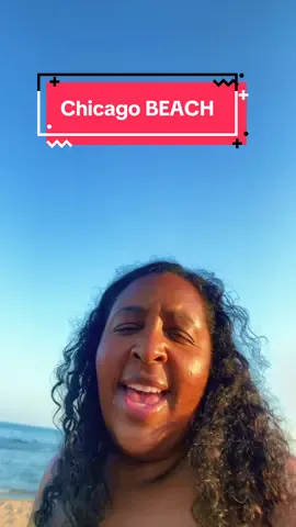 A post by @helenahoney on TikTok caption: It’s not an LA beach but the Chicago beach is also cute .. seeing the whole city in the background 🥳 #helenahoney 