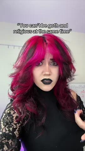 A post by @swaggy_cucumber on TikTok caption: Fun fact btw! I a lot of people think I’m not because I’m into goth culture and music :o #goth #gothgirl 