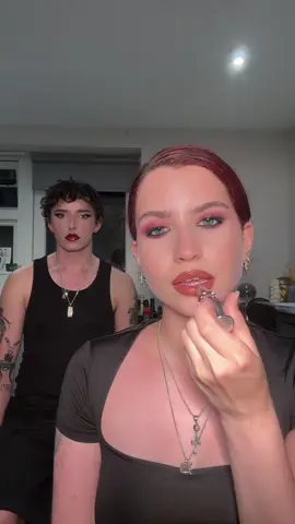 A post by @abbyroberts on TikTok caption: my diva <3 @David lammond  #makeup #beauty #bf  @YSL Beauty 
