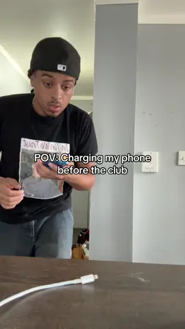 A post by @_vlonejon on TikTok caption: Better than nothing 😭🔋 #relatable #viral #fyp #_vlonejon #battery #charging #club #truestory #rushing #funny #pov #goingout #explore 