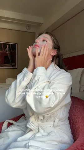 A post by @tabithaswatosh on TikTok caption: how did she make it look so flawless :))))))) 🍣🧖‍♀️ #roomservice 