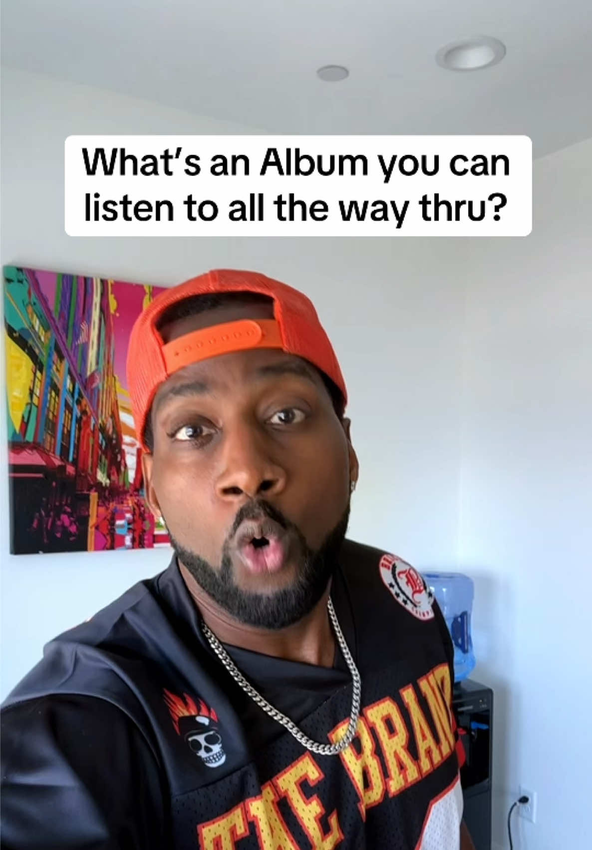 A post by @ on TikTok caption: What’s an Album you can listen to All The Way Thru? #album 