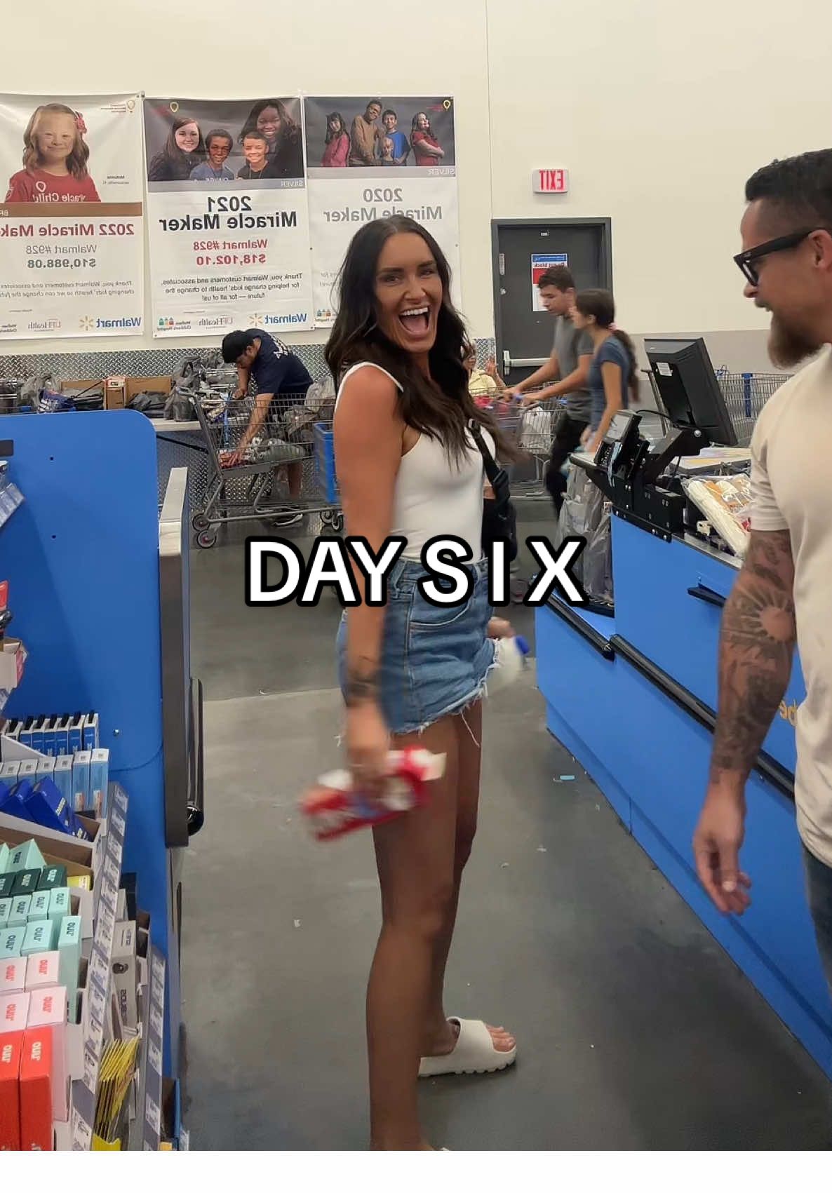 A post by @brittanyjade___ on TikTok caption: Gettin’ er done at Walmart today 💪🍑 #squatchallenge