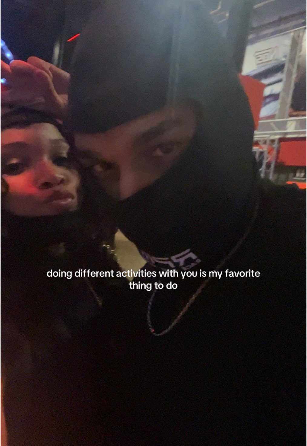A post by @vibewithnaiiiii on TikTok caption: Go-karting ✅ My best friend through it all fr 💕 . . . . . #fy #foryou #gokarting #bestfriend #relationship #couplegoals❤️ #couple #couplegoals #love #foryourpage 