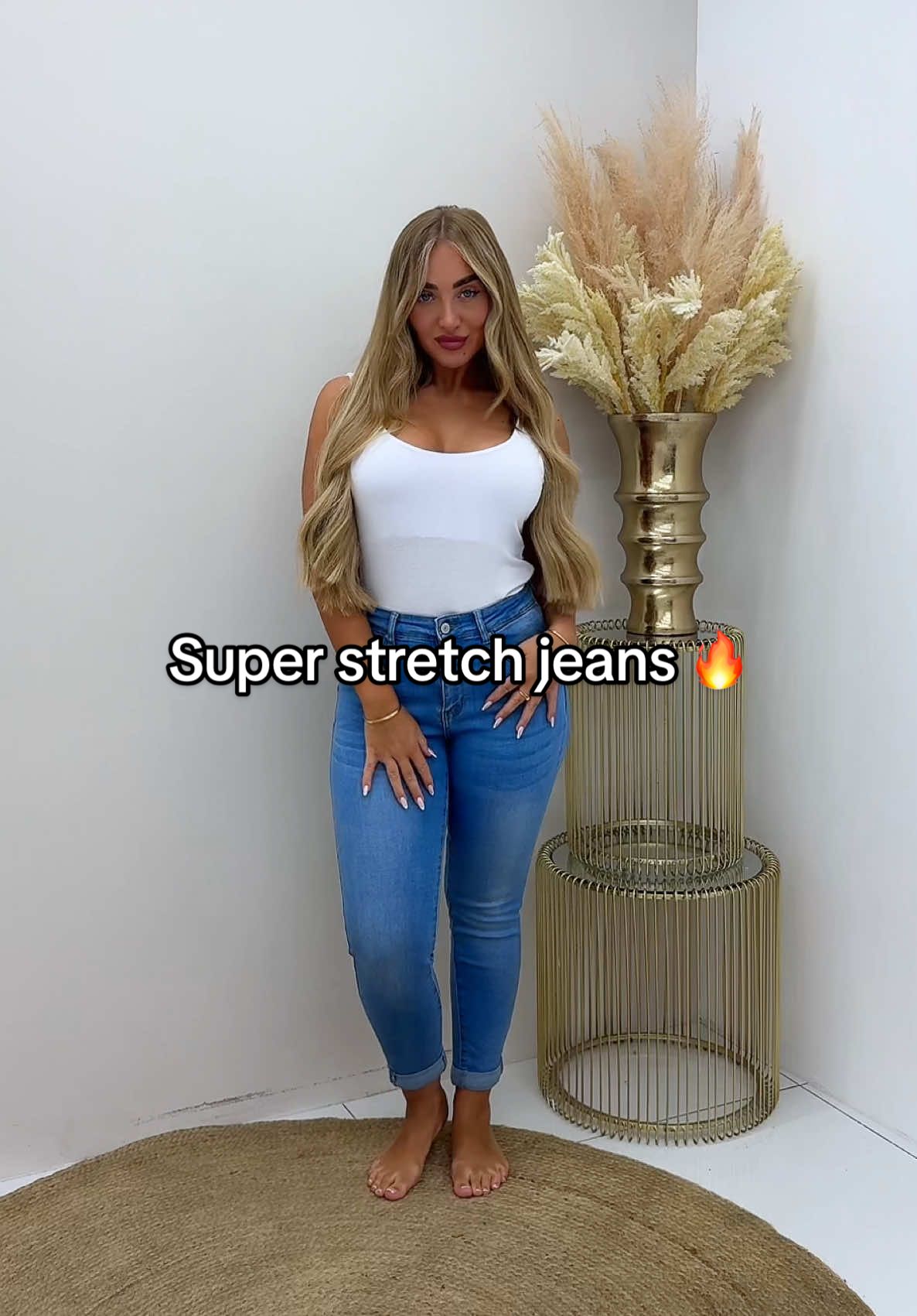 A post by @virgoboutiques on TikTok caption: High waisted ✔️ super stretch ✔️ size inclusive ✔️ grab yours ‼️🔥❤️ #highwaistedjeans #highwaisted #sizeinclusive #jean #jeans #jeanshighwaist #boutiqueshopping #boutiqueclothing #boutique #virgo 