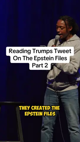 A post by @joshjohnsoncomedy on TikTok caption: Trumps Tweet About The Epstein Files 