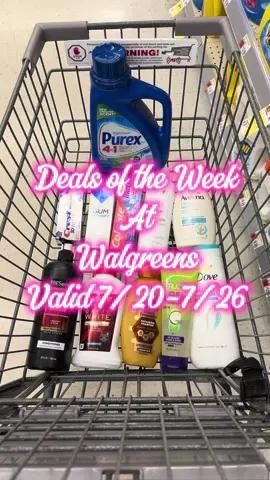 A post by @kouponingwithkristy on TikTok caption: Deals of the Week at Walgreens! Valid until 7/26! #couponcommunity #couponing #coupon #couponfamily #walgreens #walgreenscouponing #walgreenscouponer #walgreensdeals #walgreenscouponers #save #savemoney #deals #learntocoupon 