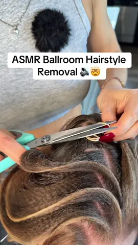 A post by @mariya.usan on TikTok caption: ASMR 🔊 Ballroom hair removal 🤯 How many bobby pins did YOU count⁉️👇  #creatorsearchinsights #asmr #asmrhairplay #asmrsounds #asmrvideo #ballroomhairremoval #ballroomhair #satisfying #satisfyingvideo #relaxing #relaxingvideos #reveal #haircare #hairtok #hairstyle 