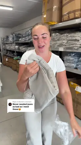 A post by @ellsbellesxx on TikTok caption: Replying to @Bonnie The BEST beige stretchy jeans 😍🤎 #fyp #foryou #outfit #outfitinspo #ootd 