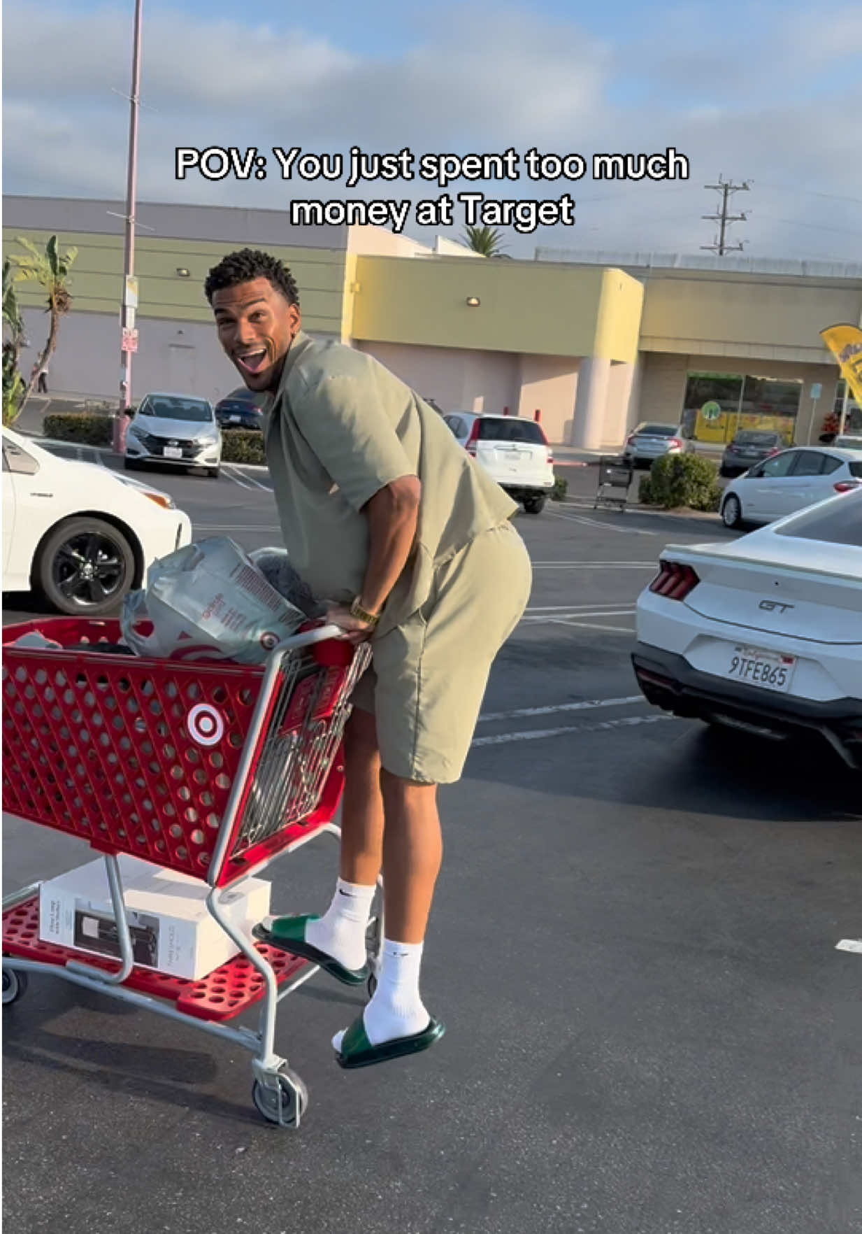 A post by @findjeremiah on TikTok caption: Went in for toothpaste, came out $300 poorer 😭😭 #loveislandusa #loveislandjeremiah #target #moving 