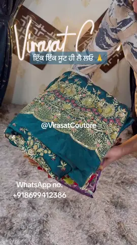 A post by @virasatcouture on TikTok caption: Plz do Booking🛍️ on our official WhatsApp no. +918699412386. Link available in Bio 🗨️ .  . #VirasatCouture #KhandaniBoutique  #VirasatCouture2.0  #Paranda_Boutique  #boutiqueSuit   #punjabi_suits_boutique #punjabisuits  #punjabisuit  #SuitLovers #canadaboutique #punjabiweddinglehenga #punjabidesignersuit #weddinglehenga #bramptonwedding  #usapunjabiwedding #punjabiweddingsuits #weddingsalwarsuit #bridemaidsdress  #sisterengagement .