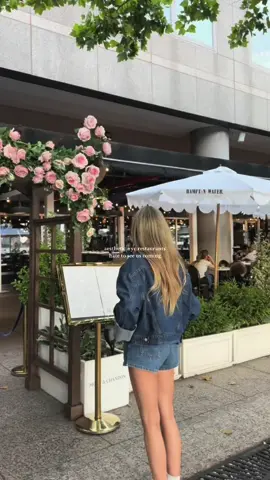 A post by @julia_lesniak on TikTok caption: sorry to everyone that saw us dabbing yest! @Taylor Adams @Le District NYC #nyceats #restuarantnyc #eats #aesthic 