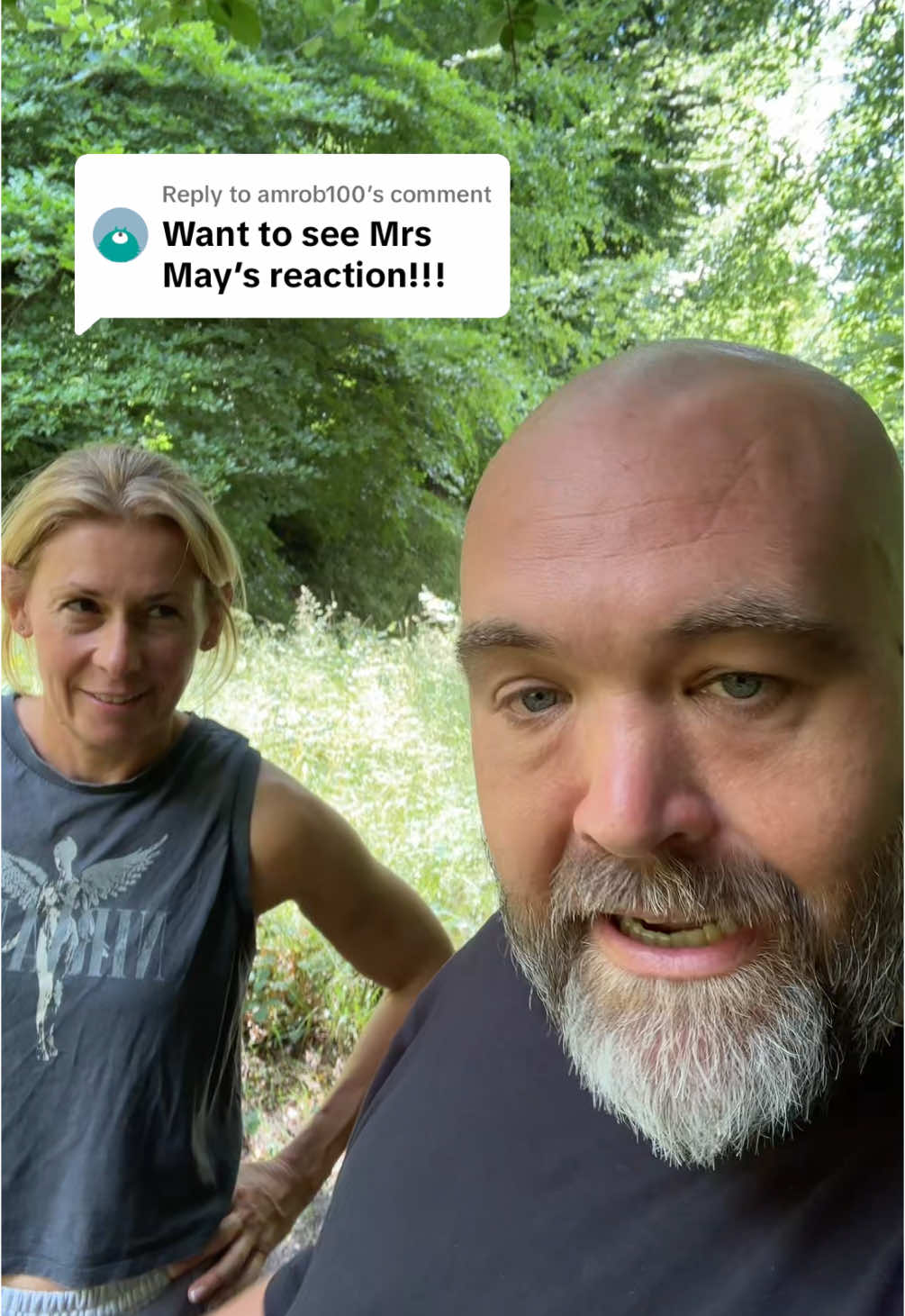 A post by @itsdaddymay on TikTok caption: Replying to @amrob100 beard next! #daddymay #mayfamily #mayfamilypub #russellarms #family #haircut #SelfCare