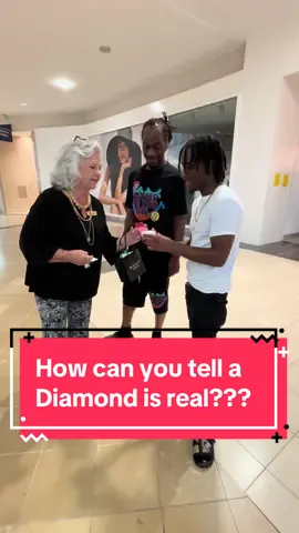 A post by @malayjewelers on TikTok caption: How can you tell a diamond is real????
