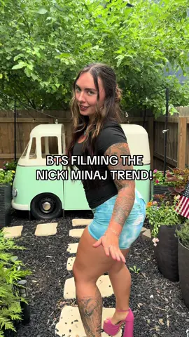A post by @abbyberner on TikTok caption: THE BURN IS REAL LOL @Nicki Minaj ❤️ #bts #challenge 