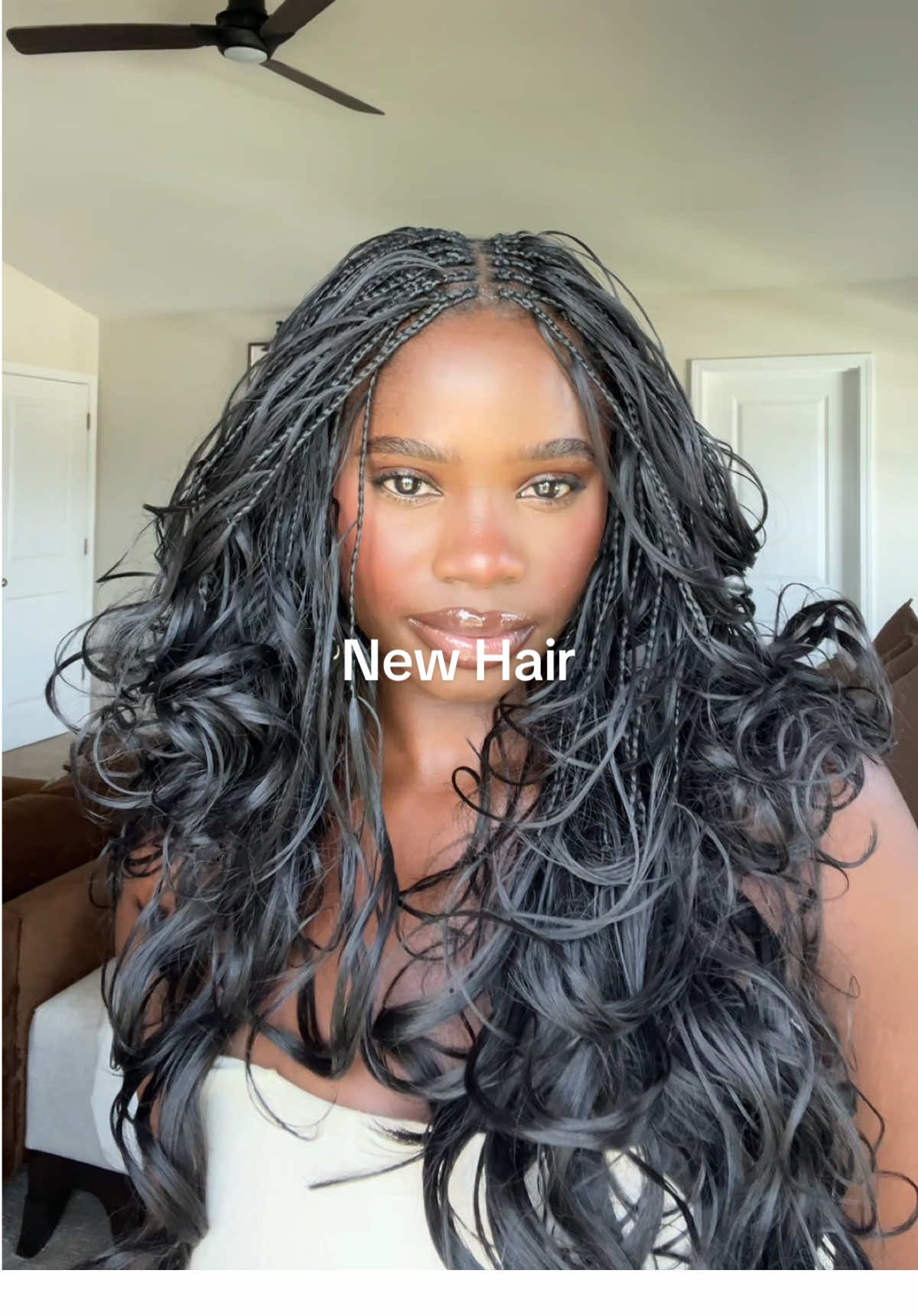A post by @hindirlane on TikTok caption: I just came on here to show you my new braids 