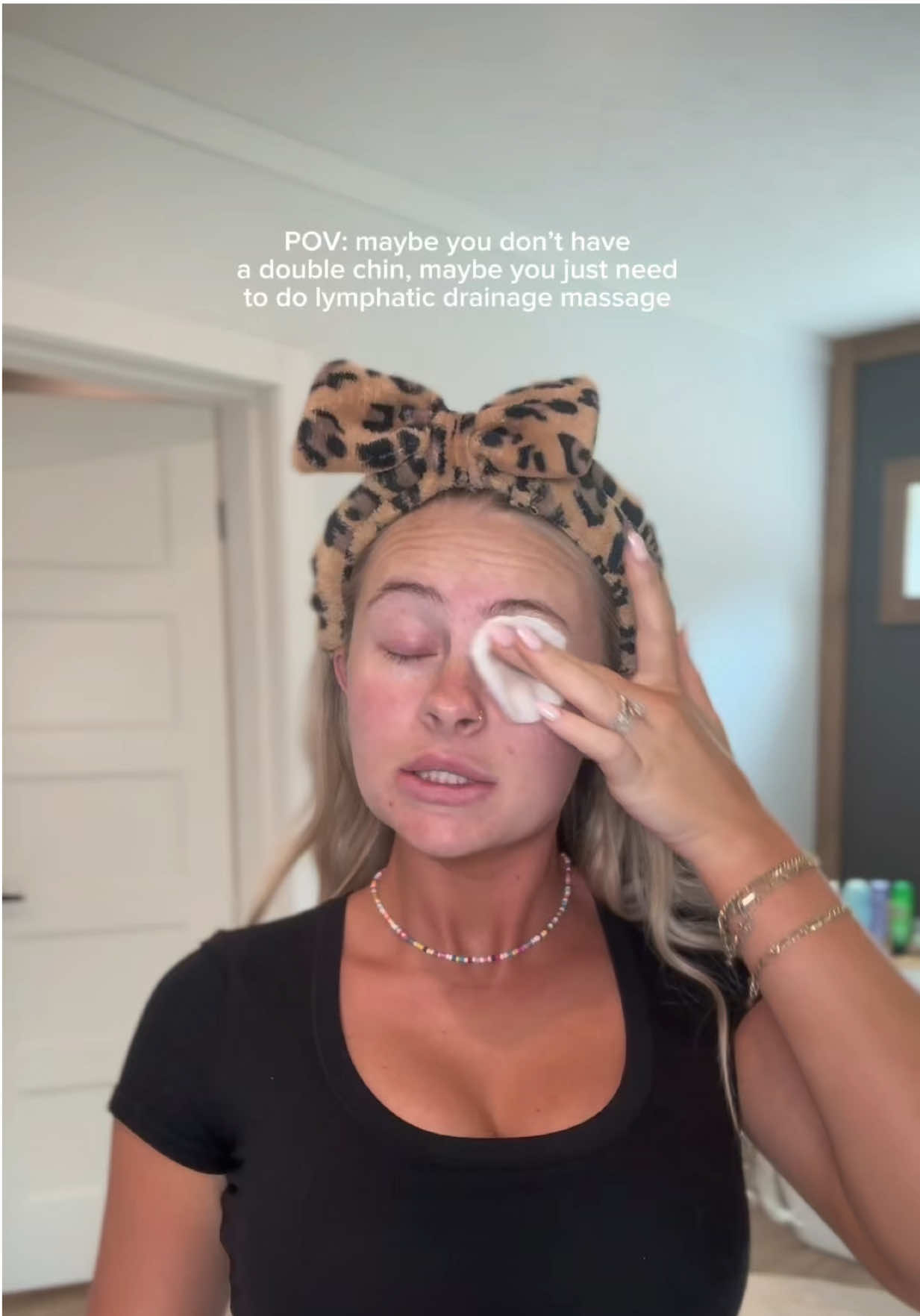 A post by @kylieapitts on TikTok caption: Idk yall? Does this actually work?? Who all is doing this? #guasha #lympathicdrainage 