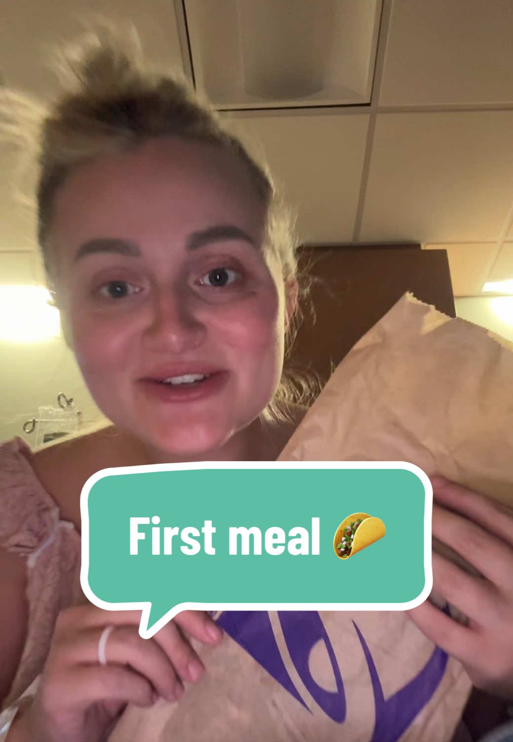 A post by @jill200016 on TikTok caption: I ate so much @tacobell when I was pregnant it was only right to have it after I gave birth lol 