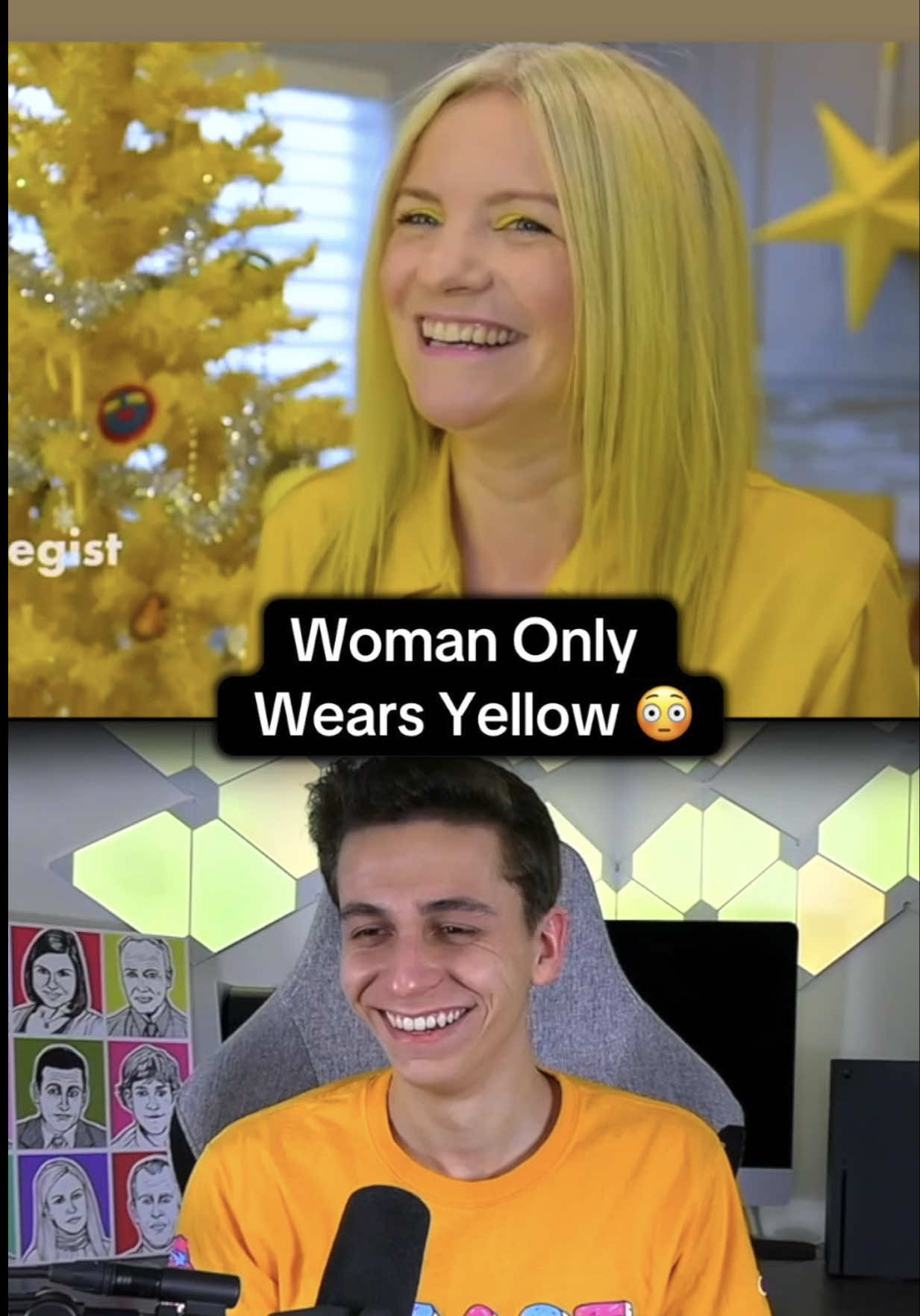 A post by @gabe on TikTok caption: Woman Only Wears Yellow 🌻😳