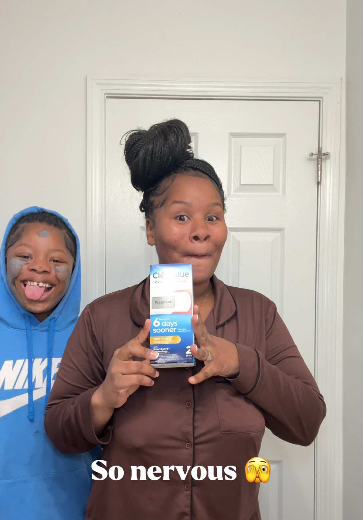 A post by @isistkeyah on TikTok caption: Baby number 4 ? 😳 #fyp #isistkeyah #demi #pregnancytest #baby #pregnant #suprise 