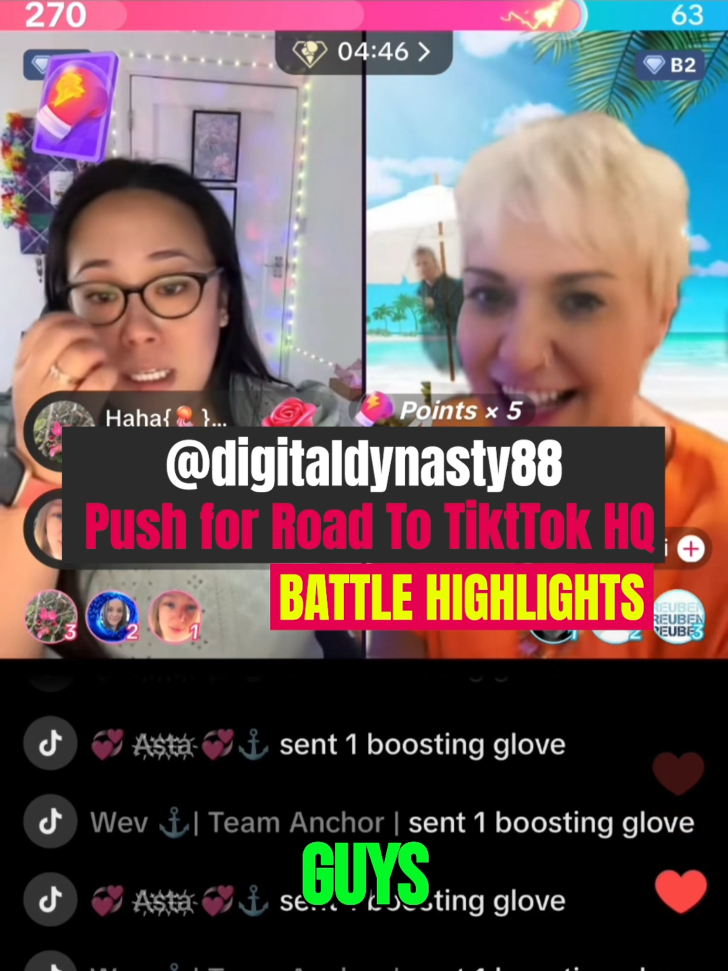 A post by @gravitasq on TikTok caption: @digitaldynasty88 Last push for road  to TikTok HQ Campaign Battle highlights #GravitasQ #tiktoklive #tiktokuk #tiktokus #tiktokaustralia #livemoment