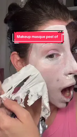 A post by @poopiblh on TikTok caption: Réponse à @Chloé w Makeup noir et blanc version masque peel off !! #makeup #peeloffmask #latex #noiretblanc #beauty #artistique 