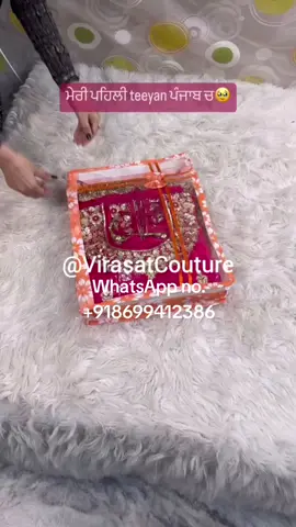 A post by @virasatcouture on TikTok caption: Plz do Booking🛍️ on our official WhatsApp no. +918699412386. Link available in Bio 🗨️ .  . #VirasatCouture #KhandaniBoutique  #VirasatCouture2.0  #Paranda_Boutique  #boutiqueSuit   #punjabi_suits_boutique #punjabisuits  #punjabisuit  #SuitLovers #canadaboutique #punjabiweddinglehenga #punjabidesignersuit #weddinglehenga #bramptonwedding  #usapunjabiwedding #punjabiweddingsuits #weddingsalwarsuit #bridemaidsdress  #sisterengagement .