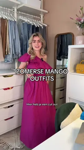 A post by @rosalietacx on TikTok caption: Mango bestelling unboxen met 2 mooie zomer looks ⛱️ Kleurrijk & chic 💜 Let altijd op de stof bij zomer items, want katoen voelt bijv. minder warm aan met hoge temperaturen 😉 #unboxing #shoplog #summeroutfit #summerlooks 