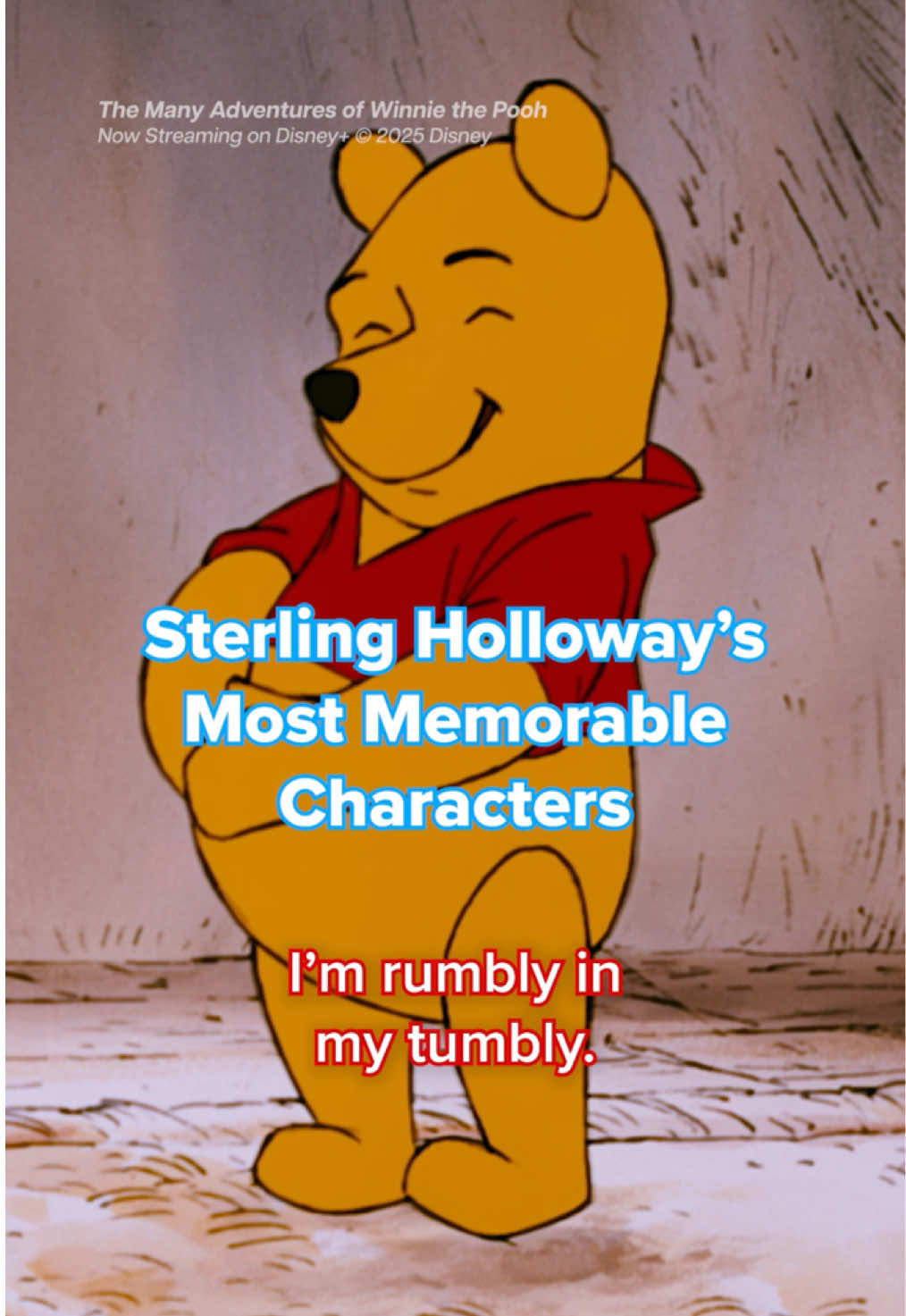 A post by @disneyanimation on TikTok caption: Replying to @kit_kat86945 Sterling Holloway appreciation post ❤️ All these titles and more are streaming on #DisneyPlus 