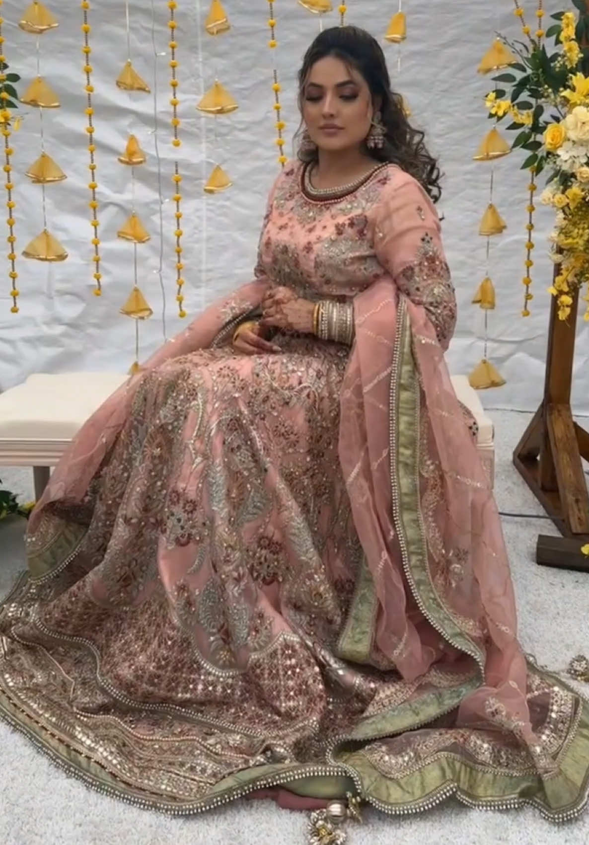 A post by @fizabash_official on TikTok caption: Size M; message for more info💕 #pakistani #weddingdress #designer #fürdich #fyp