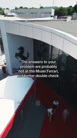 A post by @ferrari on TikTok caption: Your only dilemma will be which one to visit first: the #MuseoEnzoFerrari in #Modena or the #MuseoFerrari in #Maranello 😉