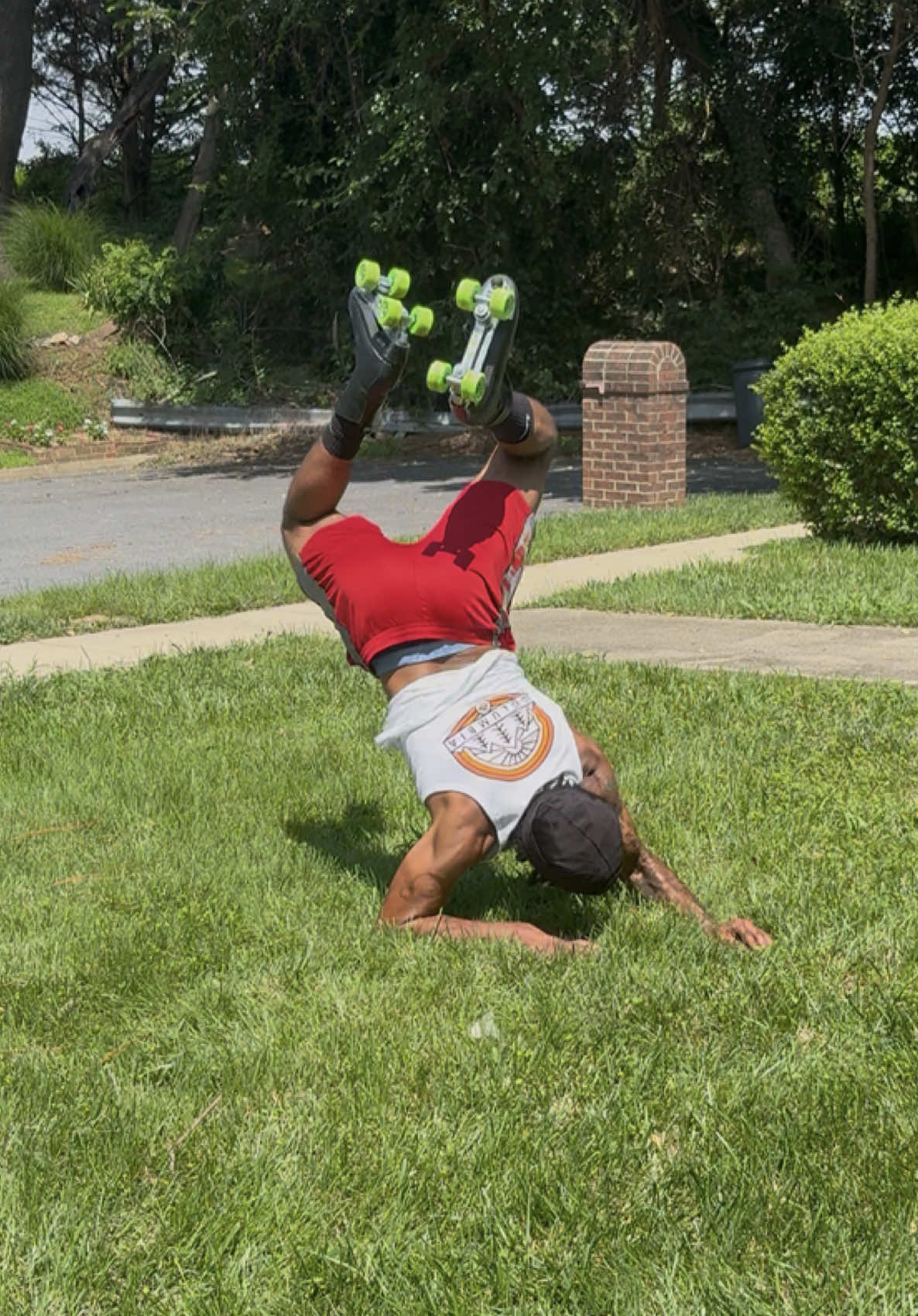 A post by @thilluminatin1 on TikTok caption: On today’s episode of I just be doing 💩:Attempting something I saw at the @universoulcircus 😅😮‍💨 #universoul #universoulcircus #rollerskater #rollerskate #flipping #backflip #circus @tsmo0ve @UniverSoul Circus 