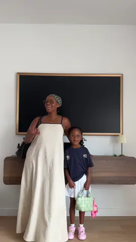 A post by @stehfuhnee_ on TikTok caption: By winter, we’ll be the same height and I’m not okay about that 😭 @Famous Footwear @Amazon @Lacoste @aimeleondorenewyork @PUMA @ZARA @Warby Parker @Bloomingdales #motherdaughter #ootd 