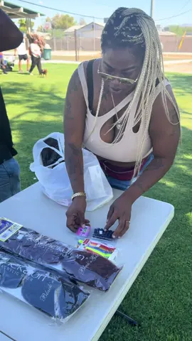 A post by @beauty2thestreetz on TikTok caption: Many people offer to cut the communities hair but it’s something about having a professional in your hair that makes a difference. Thank you to @deyonthebarber for cranking out the cuts. Special thank you to Ann and her friend for coming out to braid.