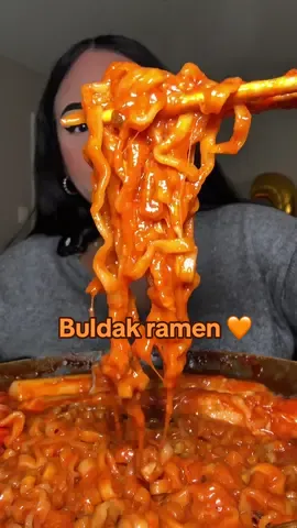 A post by @aliviadonai on TikTok caption: Buldak with crab/teokbokki sooo yummy! 😍😍❤️❤️❤️ #buldak #tteokbokki #fyp #viralvideo #viraltiktok 