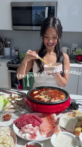 A post by @jenntranx on TikTok caption: I feel like these rotations are flying back even though while I’m in it, it doesn’t feel like that!!! We’re so close u guys!!! #paschool #medicine #mukbang #hotpot #asianrecipes #asianfood #Foodie 