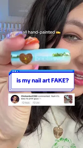 A post by @ballpit_nails on TikTok caption: Imagine saying my nail art is fake when there’s literally receipts 💅🧾 embarasssinggg #nailart #handpaintednails #nailtech #storytime 