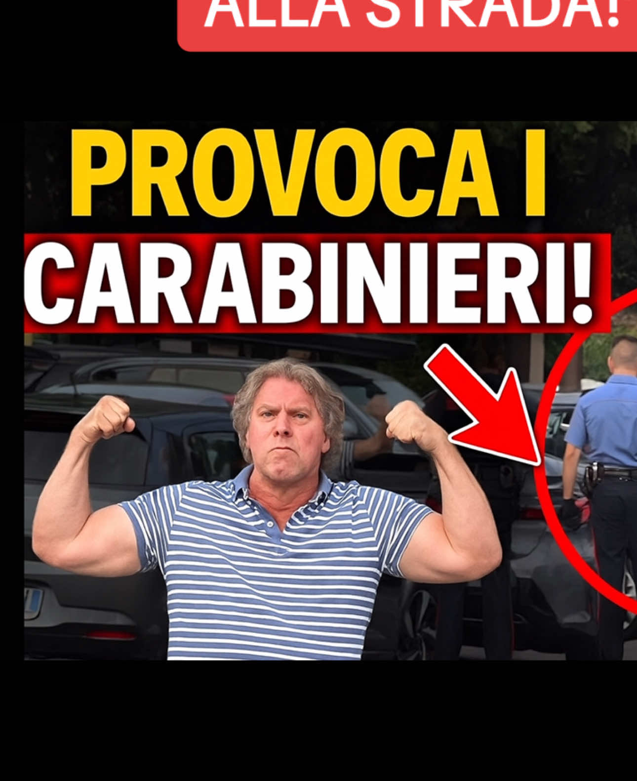A post by @police.controll on TikTok caption: URLA E PROVOCA I CARABINIERI IN MEZZO ALLA STRADA!” #polizia #carabinieri #notizie #cronaca grazie per il video @Manuel