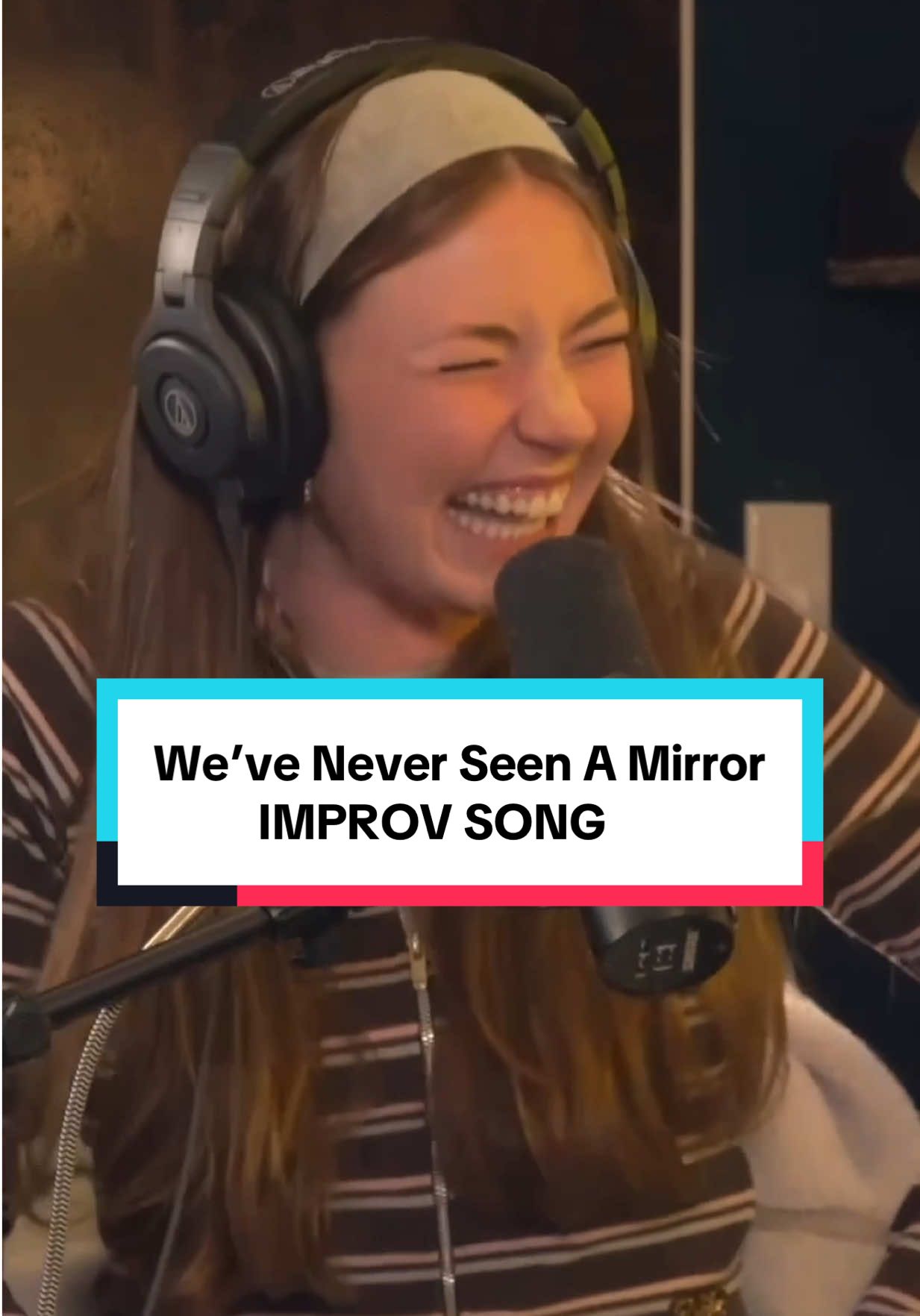 A post by @theimprovguy on TikTok caption: We’ve Never Seen A Mirror | IMPROV SONG #improv #song #mirror #musicalmonday #improvbroadway 