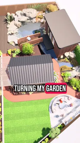 A post by @markmarshalllsh on TikTok caption: Transforming my boring garden into a beautiful outdoor oasis #markmarshall #landscaping #pond #aquascape #tiktokgarden #gardentok 