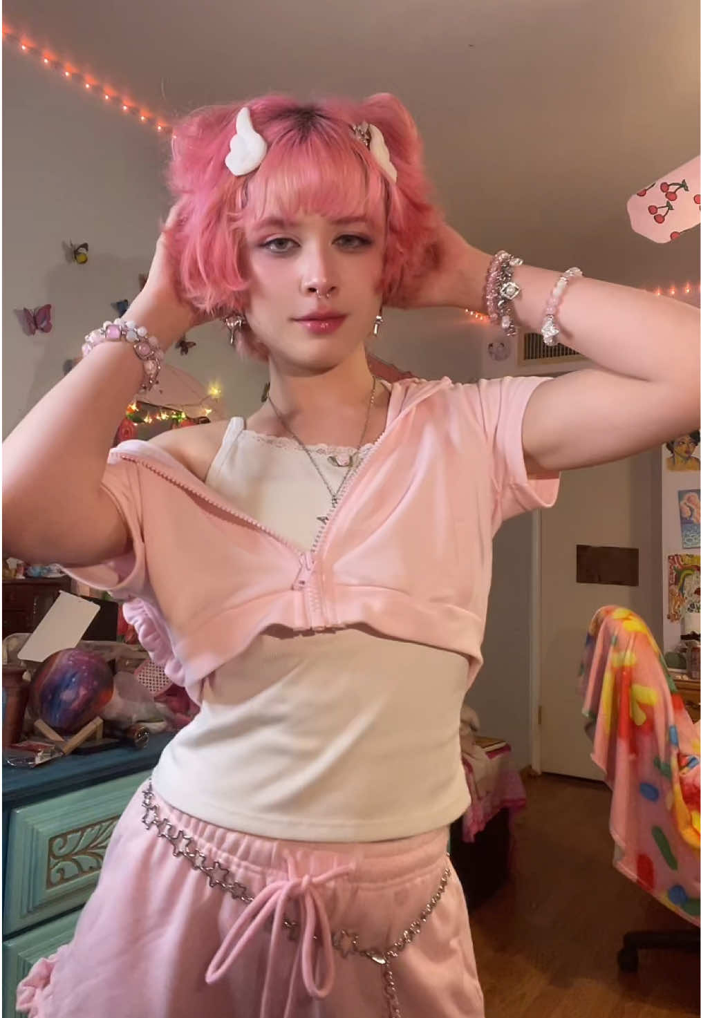A post by @strawbabyboy on TikTok caption: femboy tried this trend? #femboy #fyp #femboytiktok #pink #kawaii #strawberry #fypシ #femboyfriday 