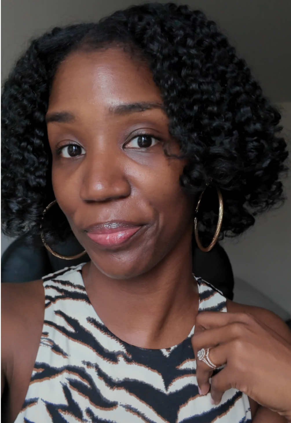 A post by @iamjustagirl2 on TikTok caption: I wanted to wear the necklace so bad, but I decided to go with the hoops instead!  #justagirl #justagirltalk #iamjustagirl #beautytok #jewelry #haircareroutine #naturalhair #selflove #feminineenergy #braidstyles #contentcreator 
