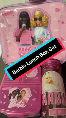 A post by @jadebrown1972 on TikTok caption: Barbie Kids Lunch Box Set 🩷#lunch#barbie #toddlersoftiktok#mumsoftiktok #backtoschool2025 @ZawadiGlobal 