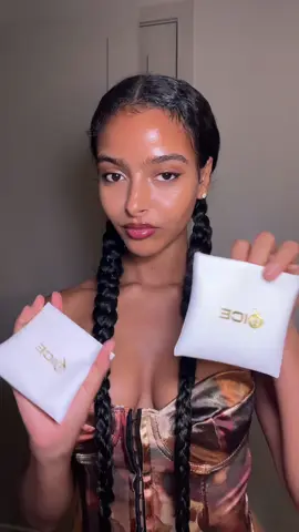 A post by @ on TikTok caption: GRWM. New favorite necklaces @6 ICE 🥰    #6ICE #6ice #6icereview  #icedoutjewelry 