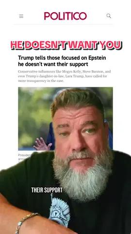 A post by @tizzyent on TikTok caption: Trump & Epstein: Trump says if you still care about the list, you're a "past" supporter. 